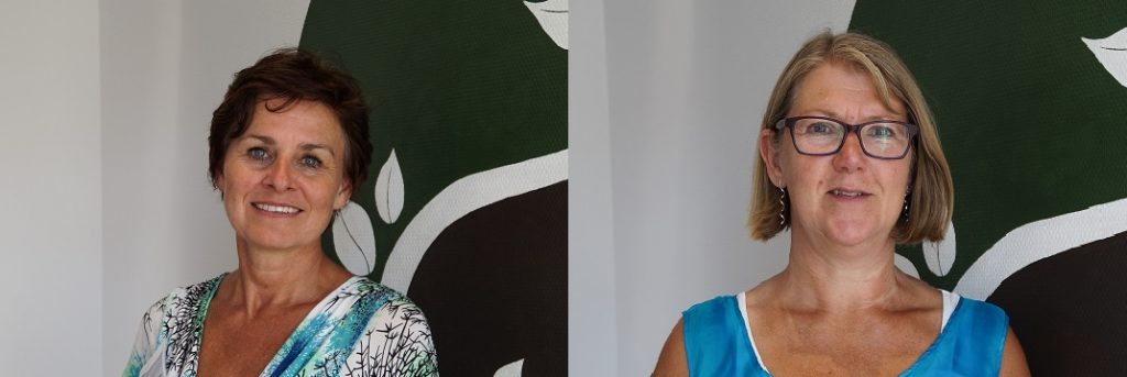 Astrid Kolfschoten en Carla de Jong in 't Wheemhuus Gezondheidscentrum Zuidwolde