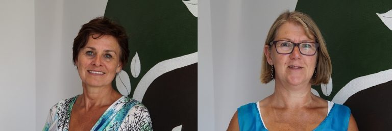 Astrid Kolfschoten en Carla de Jong in 't Wheemhuus Gezondheidscentrum Zuidwolde