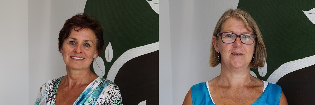 Astrid Kolfschoten en Carla de Jong in 't Wheemhuus Gezondheidscentrum Zuidwolde